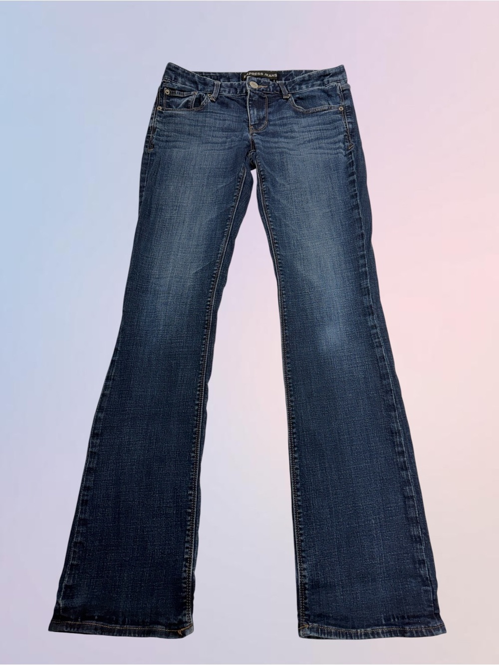 EXPRESS Women’s 4 BARELY BOOT Low Rise Blue Jeans